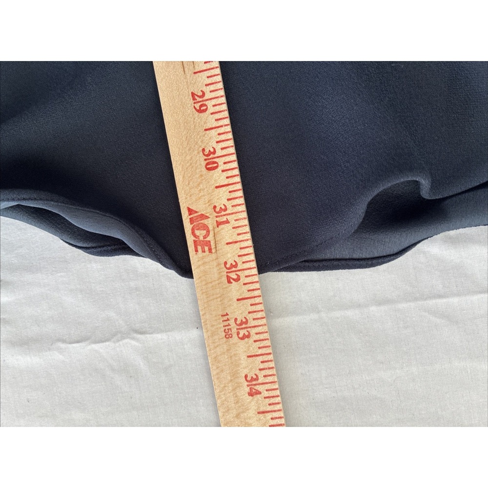 Banana Republic Navy Blue Sleeveless Fit & Flare Ruffle Dress 00 Petite - Picture 12 of 12